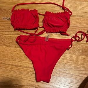Red bathing suit